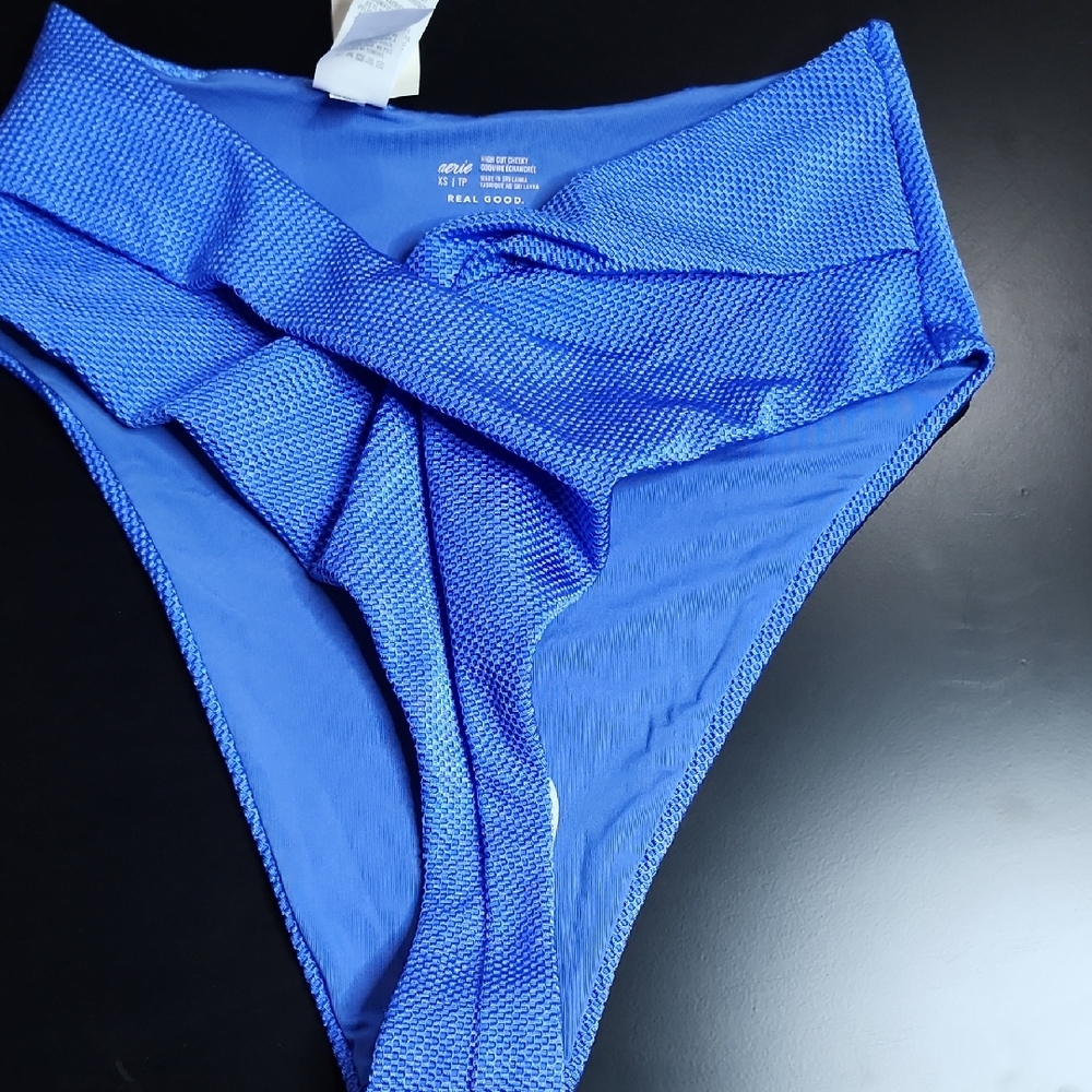 Aerie Blue High-Waisted Swim Bottom